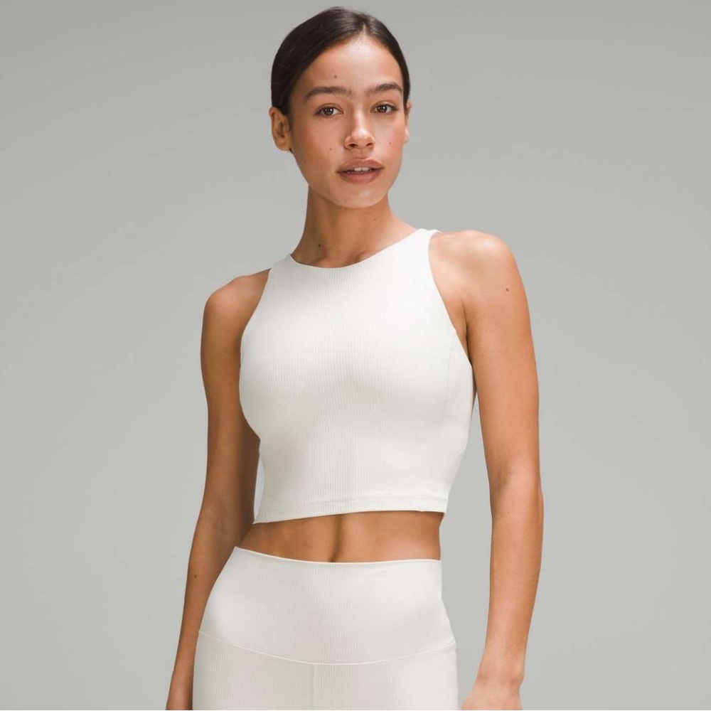 Lululemon Align Ribbed High-Neck Tank Top Bone 4